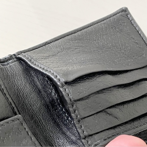 ❤️SOLD❤️Gucci black leather Animalier bee bifold wallet unisex - Picture 9 of 11